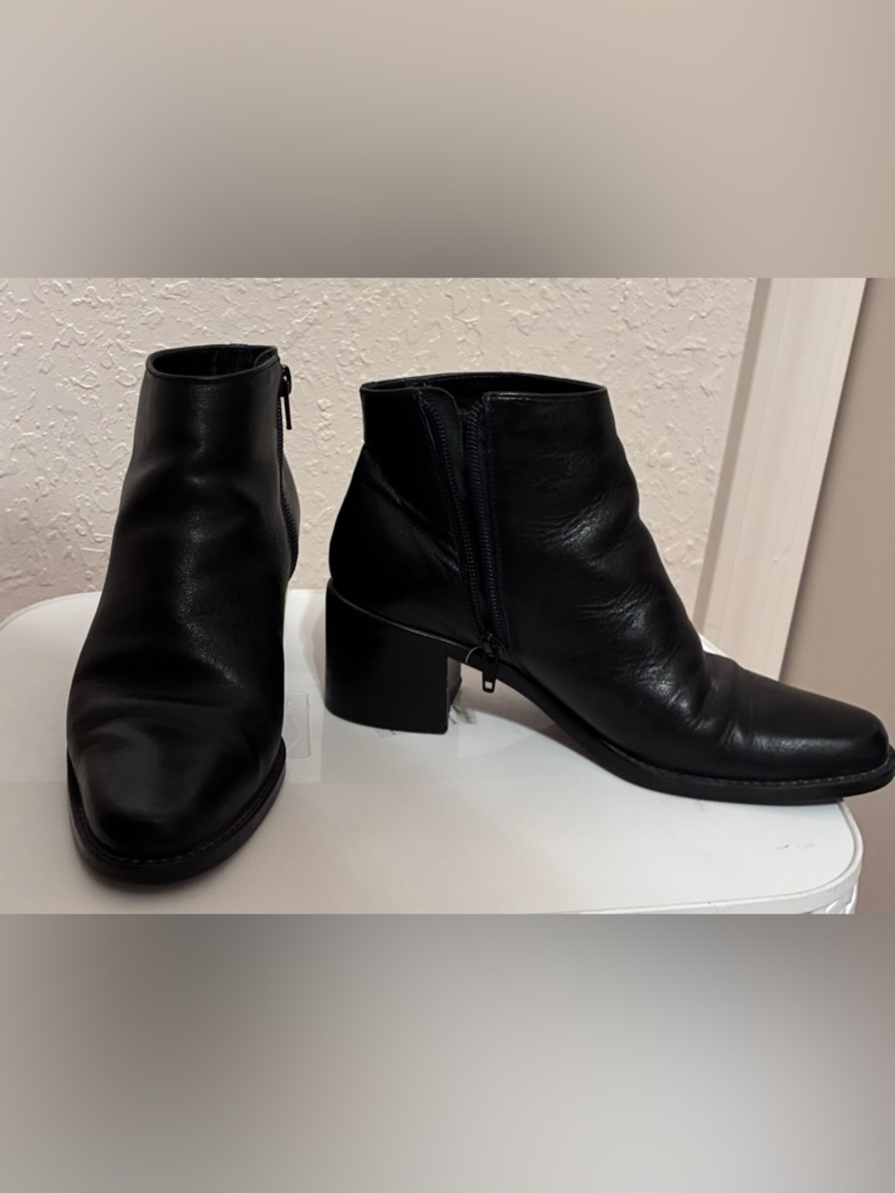 Nine West Womens Russity Size 6 Black Patent Pointed Fashion Ankle Boots Booties